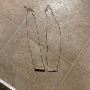 Marble black and white necklaces. Good for layering!